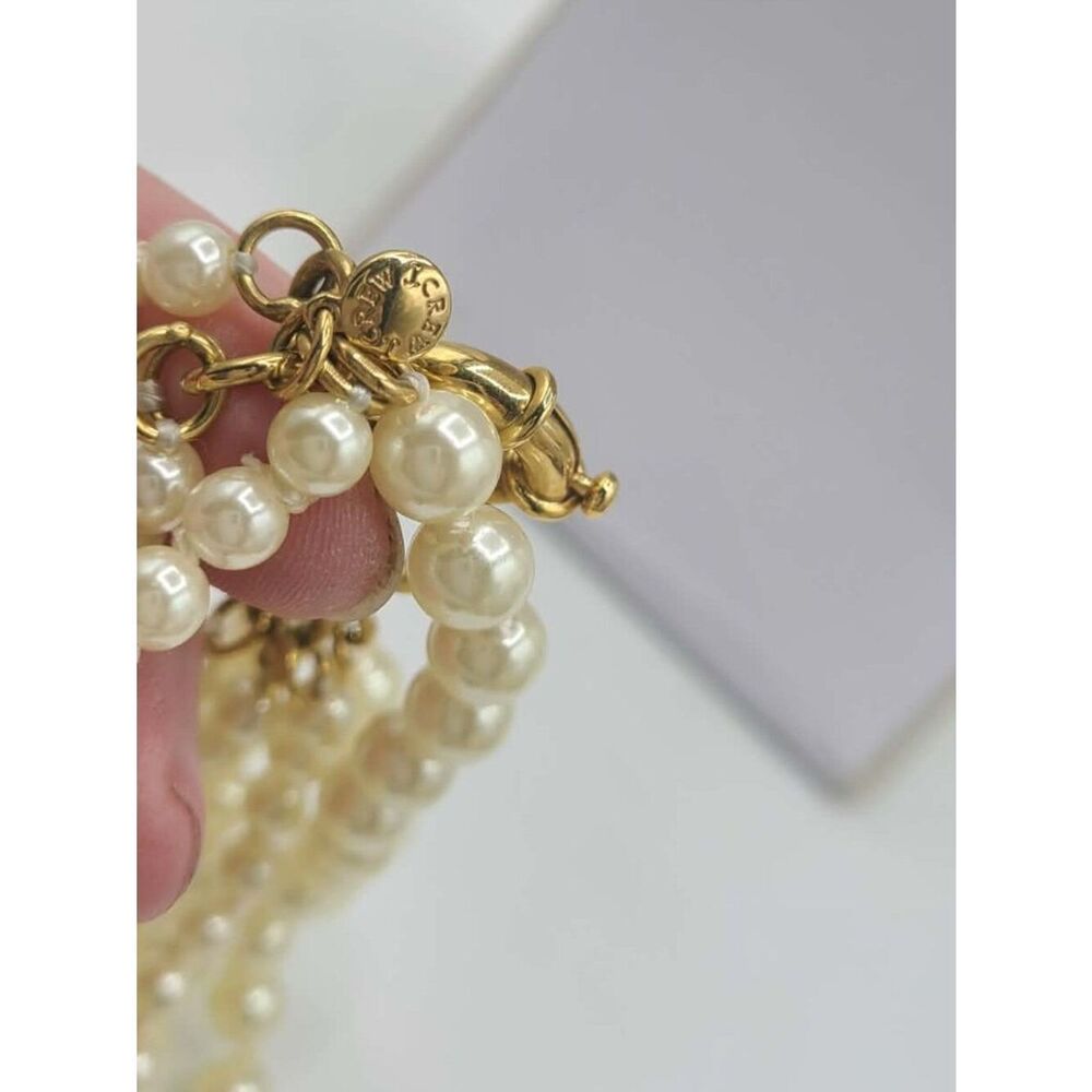 Stunning!  J Crew 5 Strand Faux Pearl Necklace - Picture 4 of 9